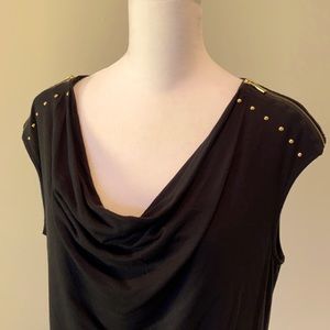 CARMEN Carmen Marc Valvo Women's cowl neck, cap sleeve top